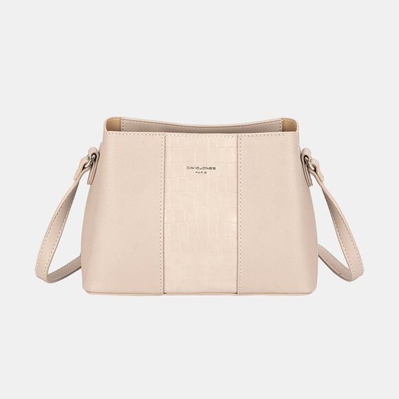 David Jones PU Leather Adjustable Shoulder Strap Crossbody Bag | Natural - Picture 7 of 7